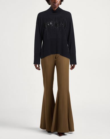 Woman Turtleneck Midnight blue Size 4 Wool