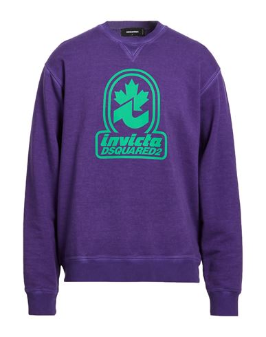 Man Sweatshirt Purple Size L Cotton