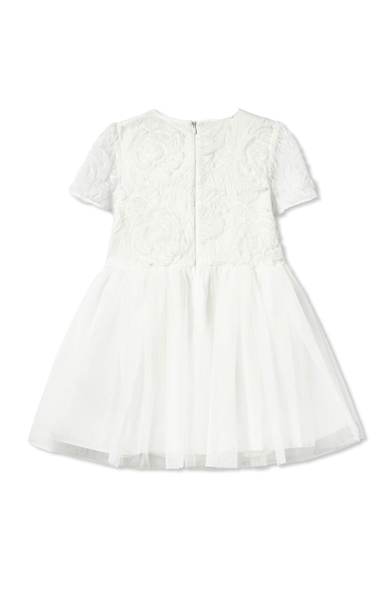 Dress With A Bow, Unisex, White