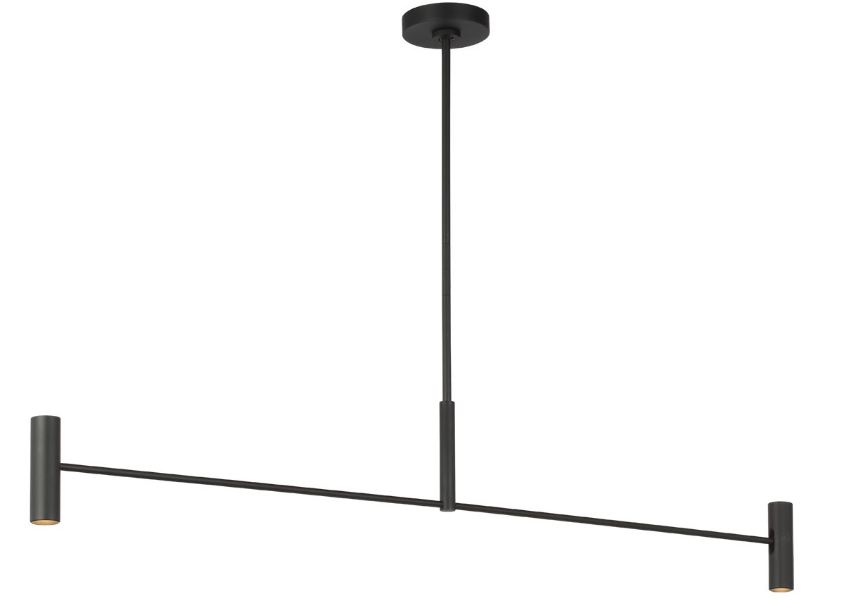 Nightshade Black LED Linear Chandelier from the Ponte Collection