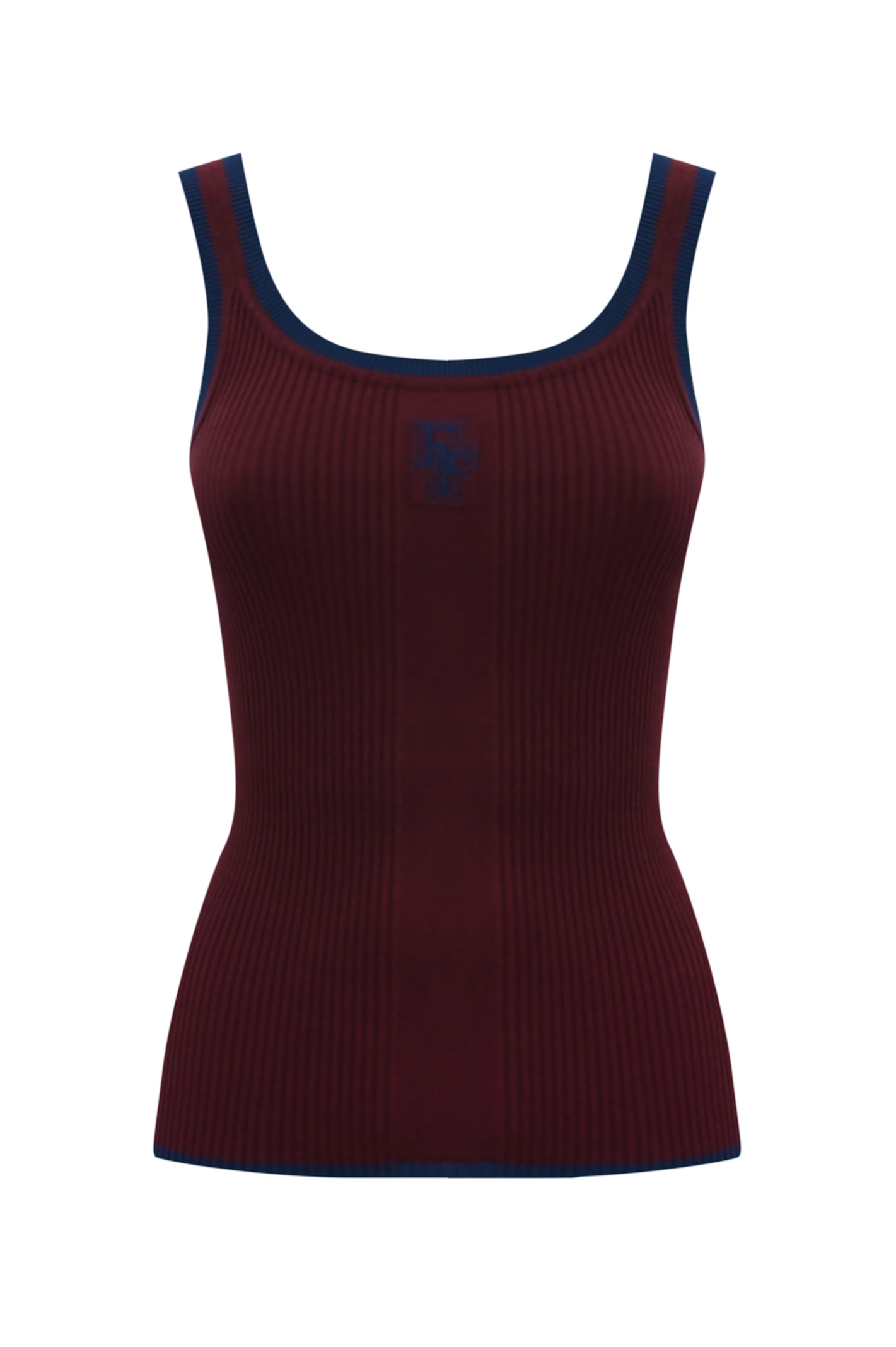 College Style Logo Viscose Top