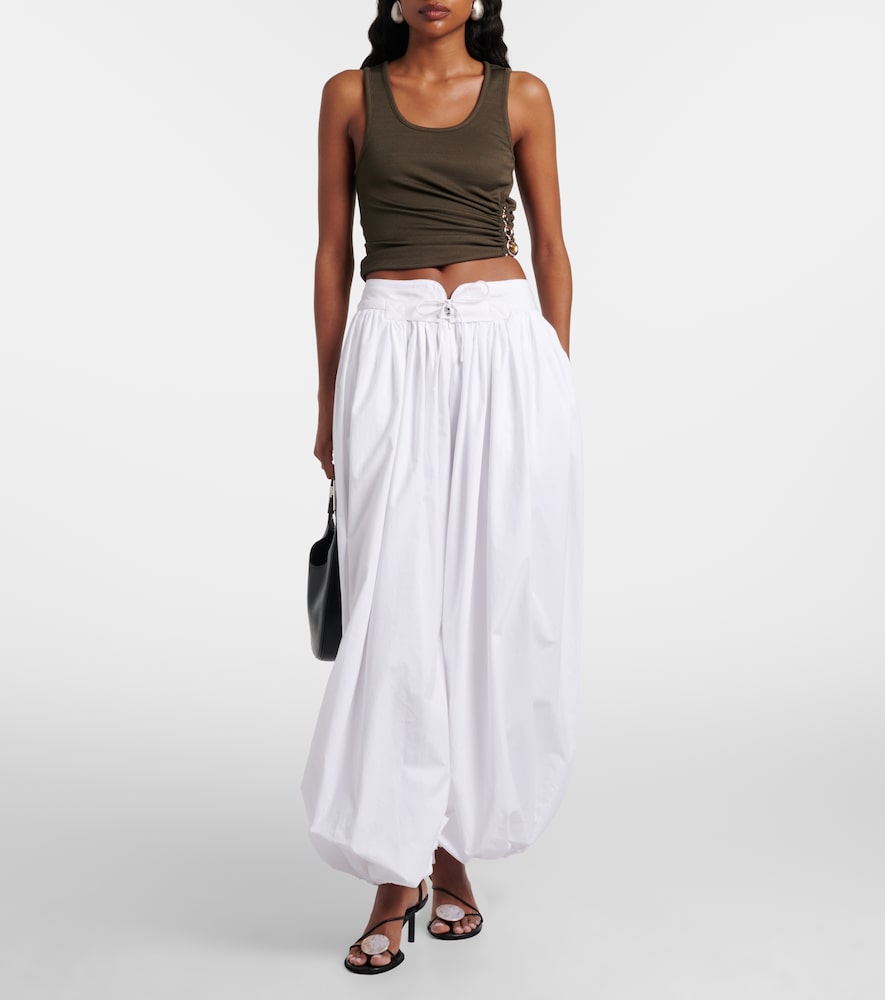 Cotton poplin balloon pants