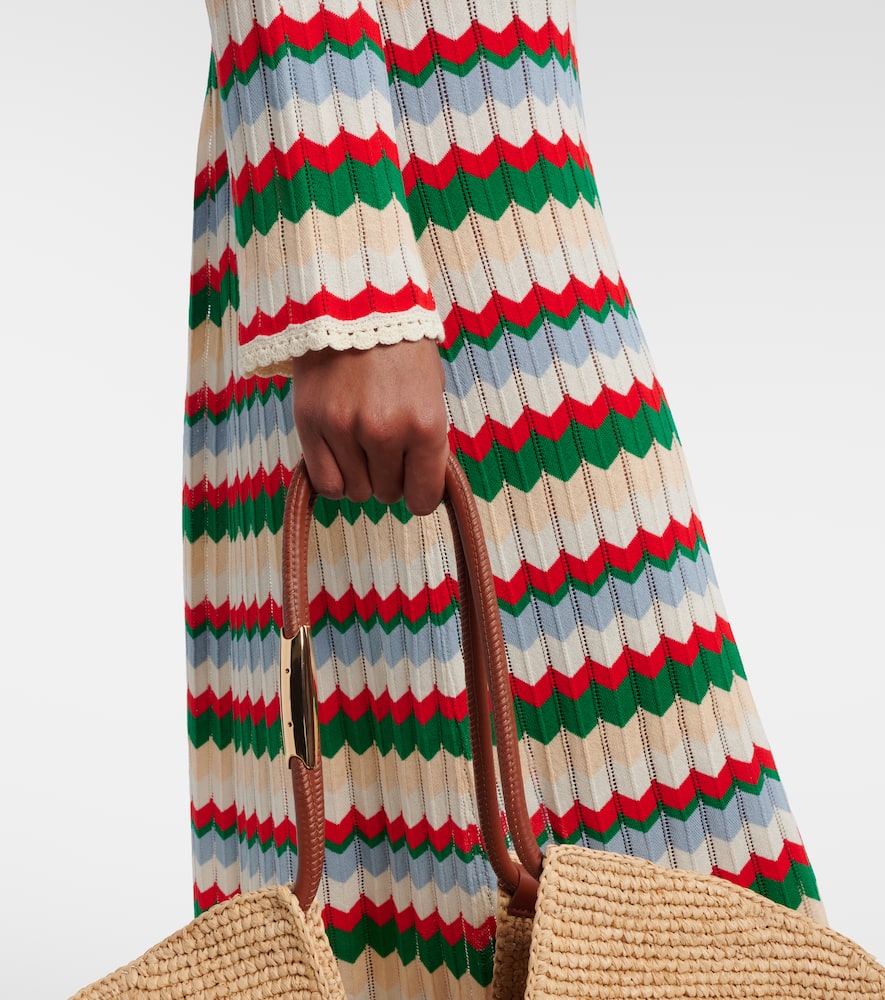 Lucila knitted chevron cotton midi dress
