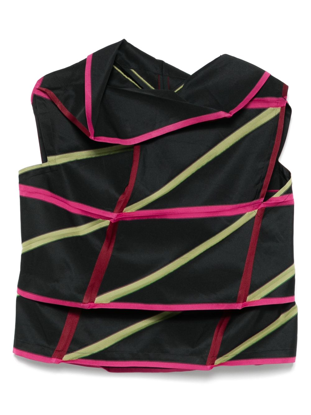 132 5. Issey Miyake jacquard top - Black