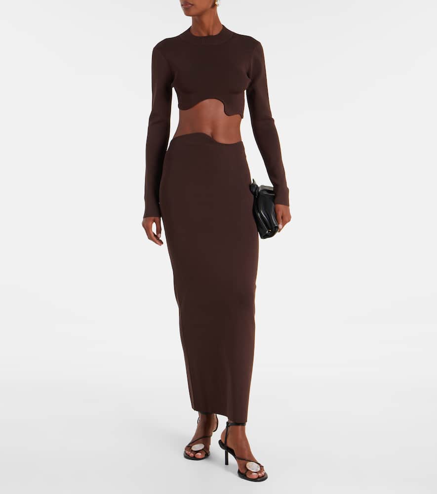 Knitted maxi skirt