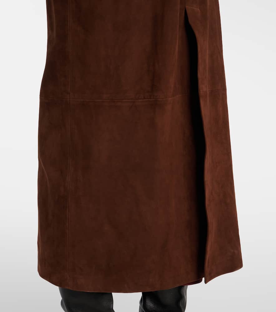Althea suede wrap coat