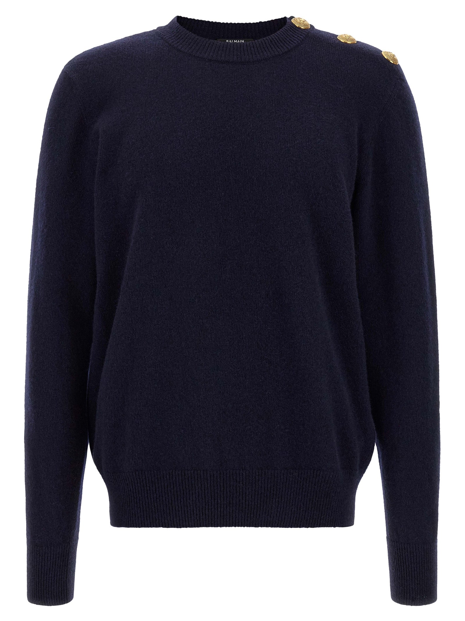 Cashmere and Virgin Wool Blend Sweater — Navy