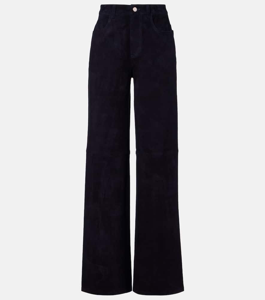 Mytheo high-rise suede wide-leg pants
