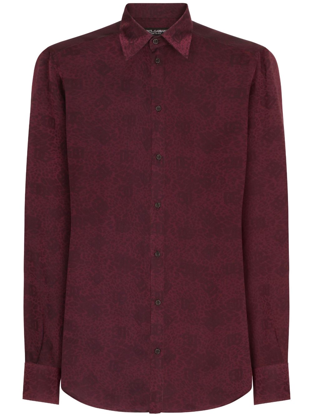 Sheer-coverage silk shirt - Red