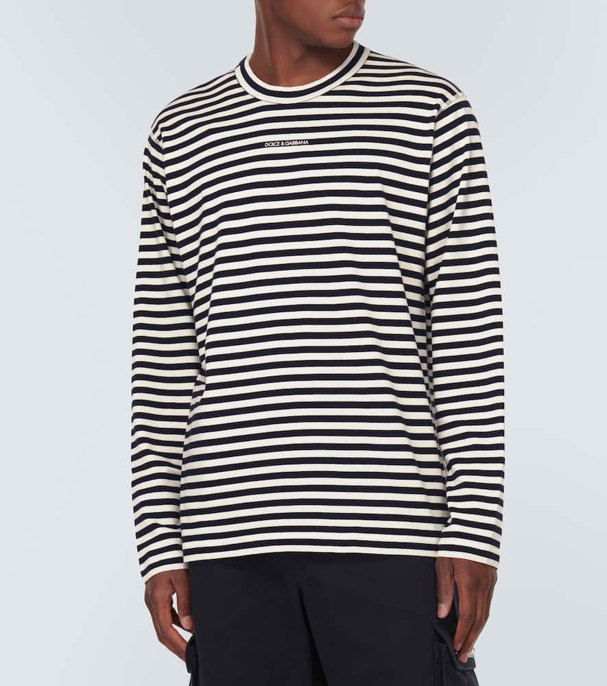 Striped cotton jersey T-shirt