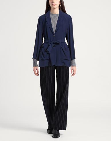 Woman Blazer Navy Size 4 Acetate, Silk