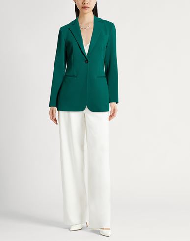 Woman Blazer Green Size 6 Viscose, Polyamide, Elastane, Polyester