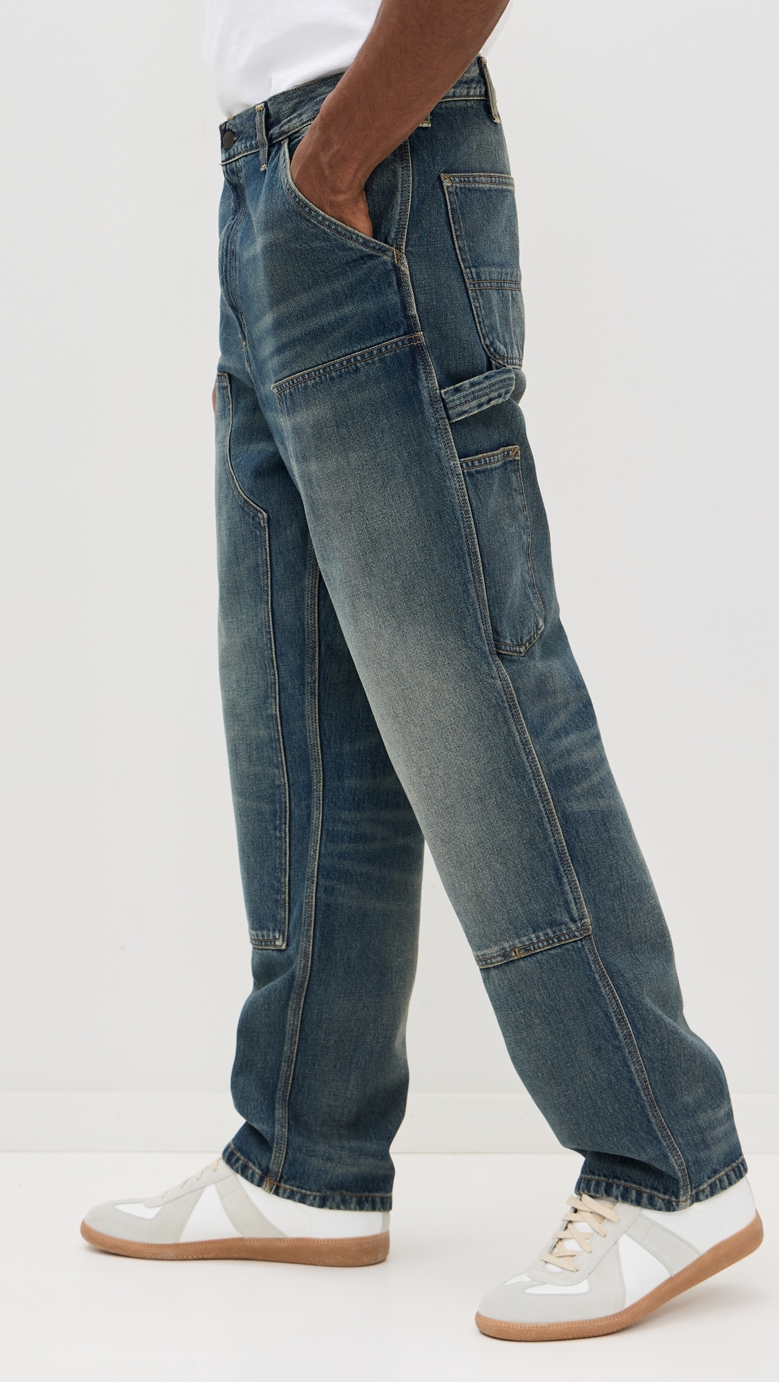 Double Knee Pants Blue