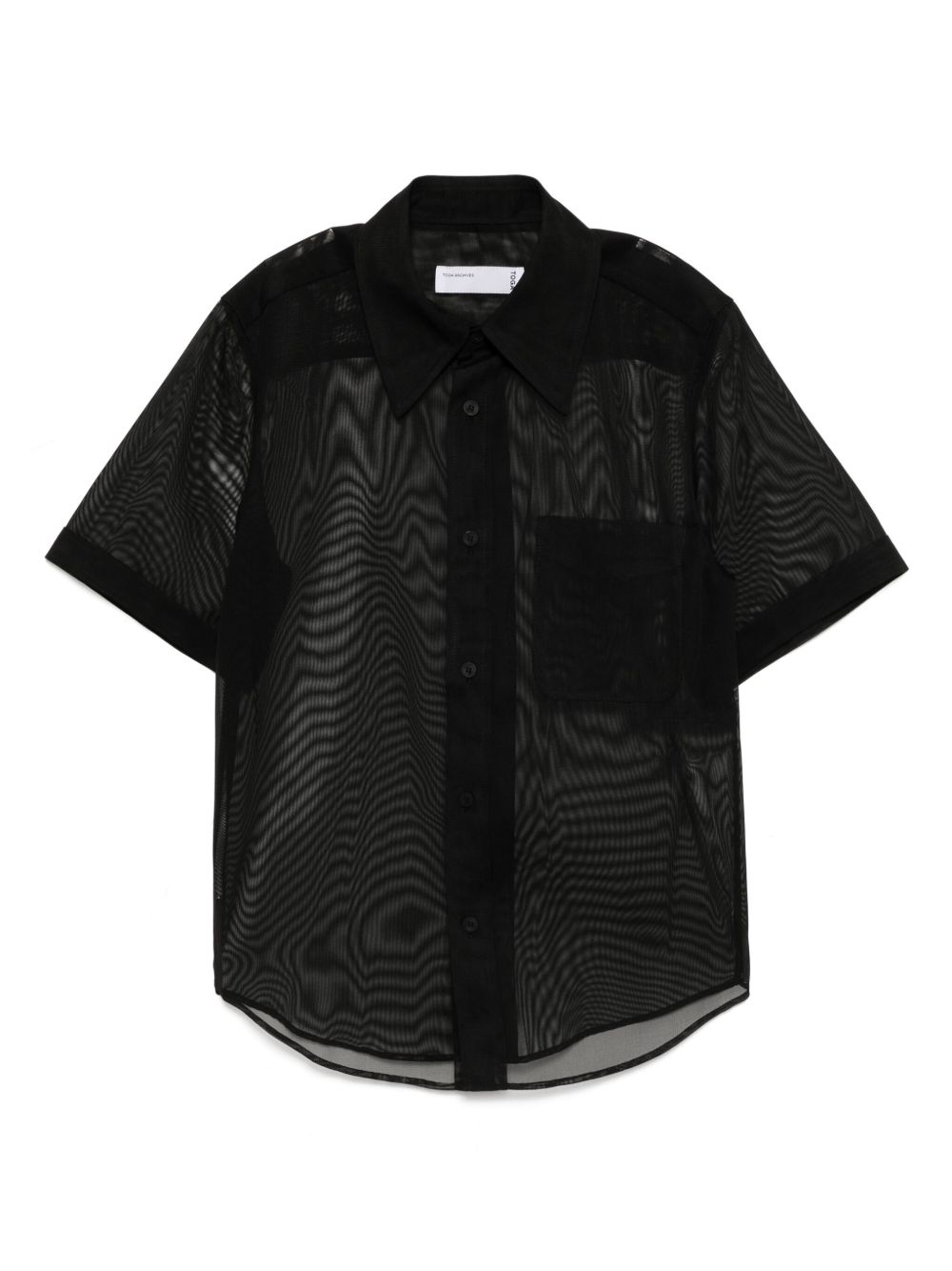 Toga high twist gauze shirt - Black