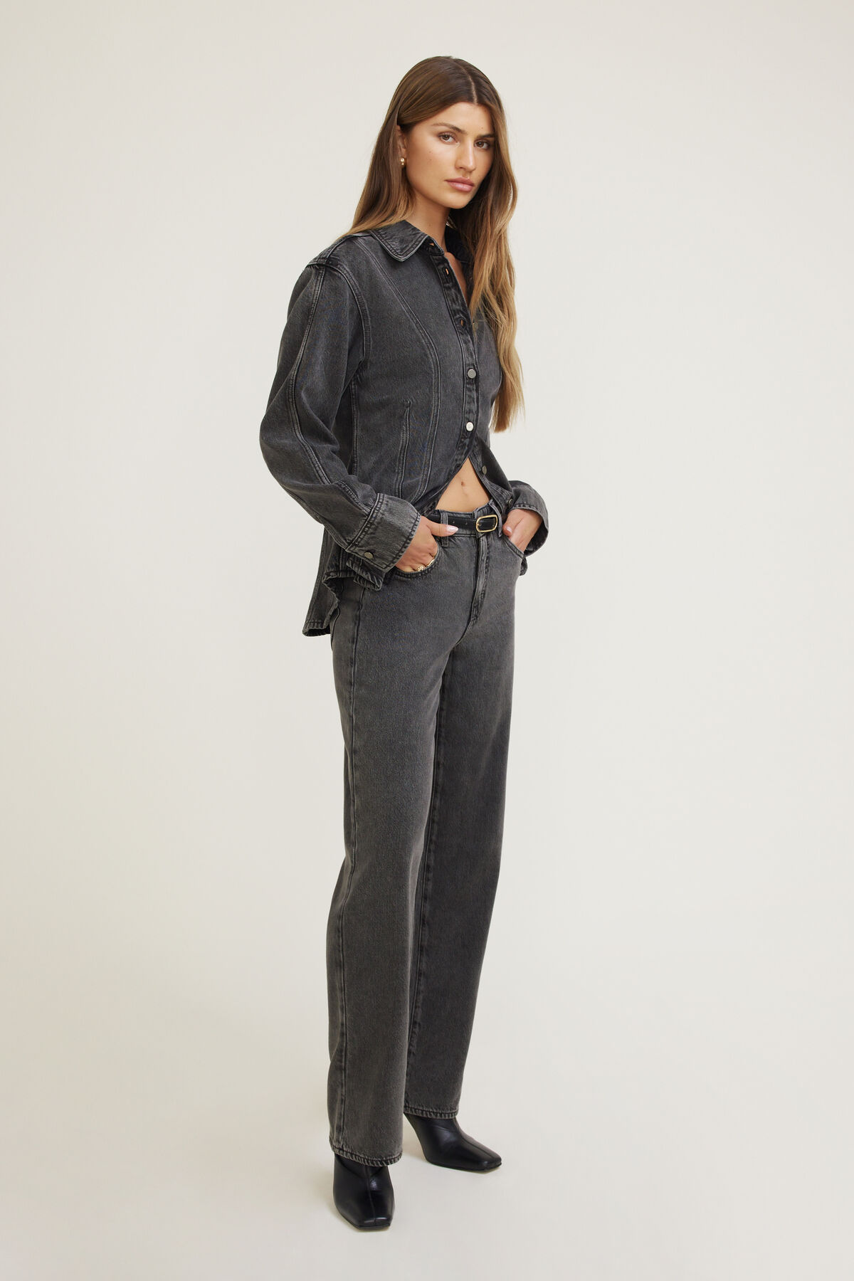 Cinched Tencel™ Denim Shirt