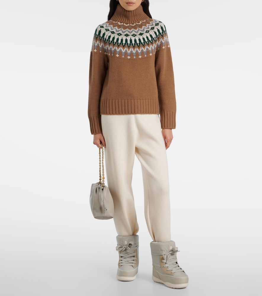 Ingrid jacquard cashmere turtleneck sweater