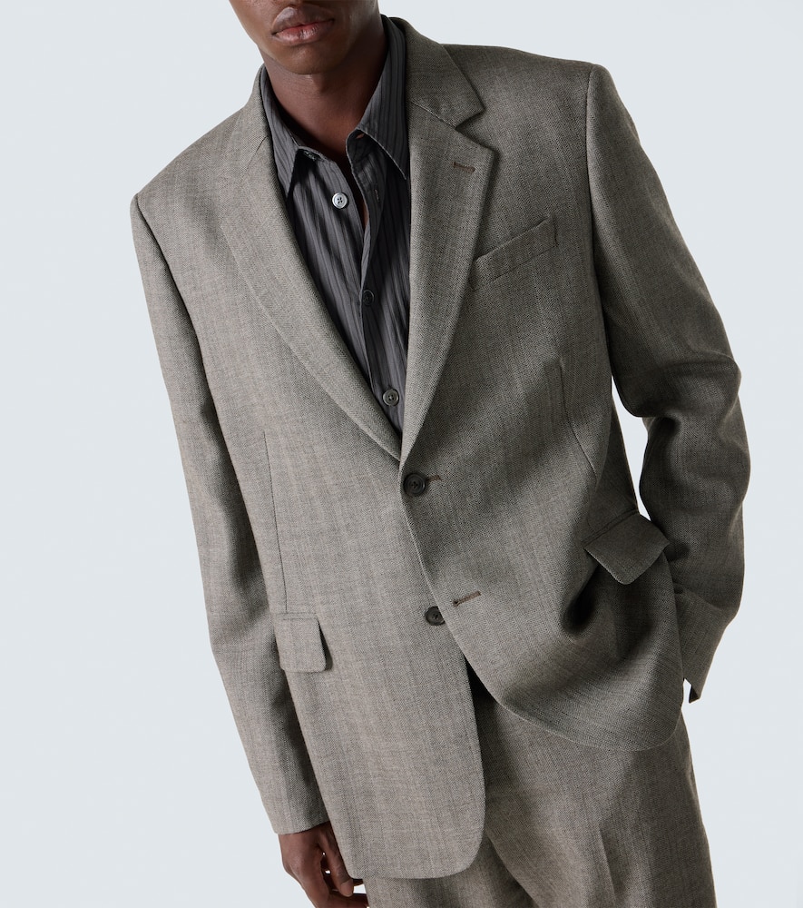 Ceremony herringbone virgin wool blazer