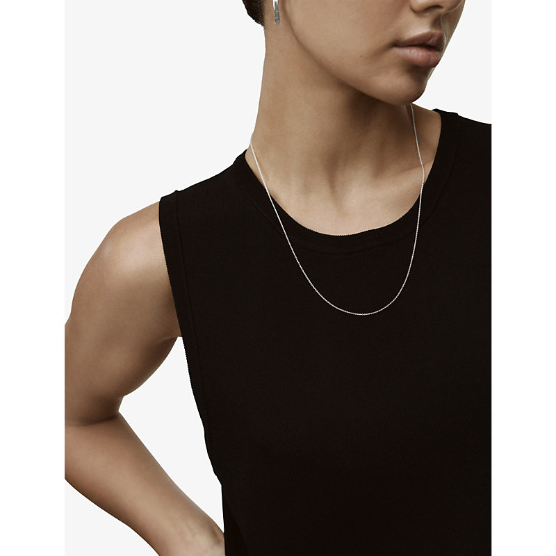 Womens Sterling Silver Fine Sterling-silver Chain Necklace 
