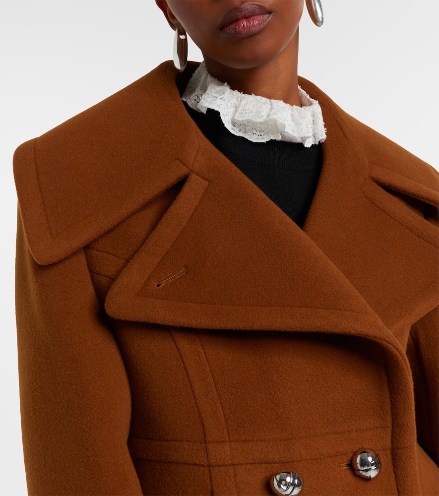 Cropped wool-blend jacket