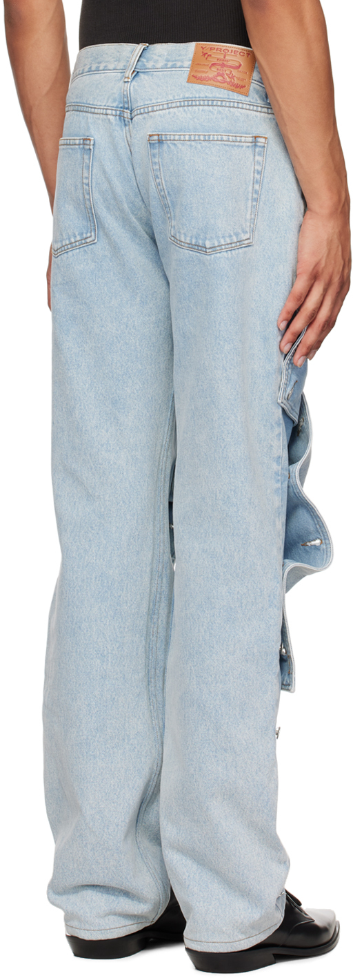 Y/Project Blue Snap Off Jeans