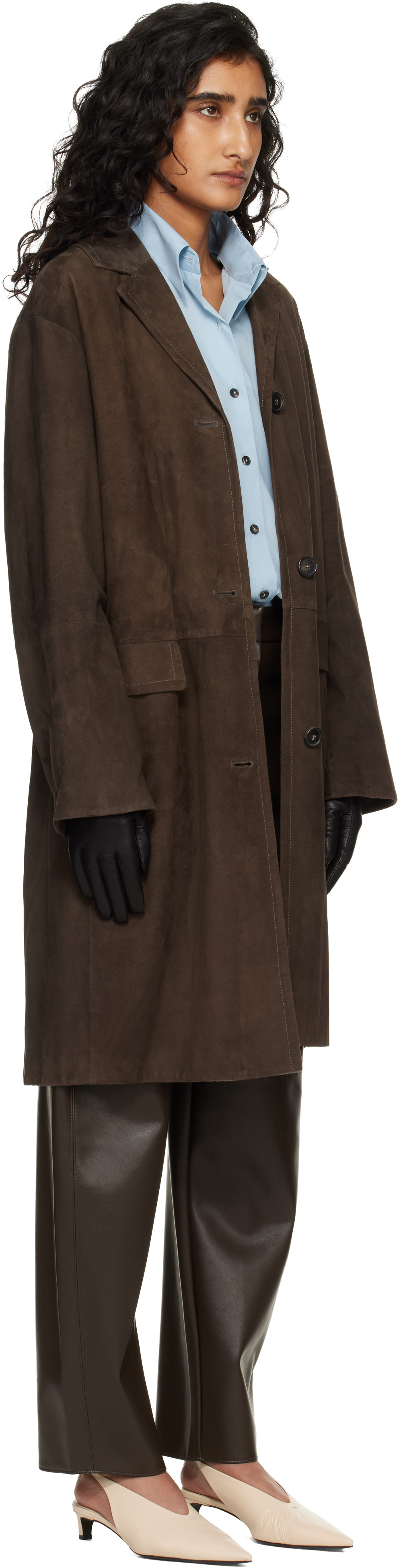 Brown Ortensia Suede Jacket