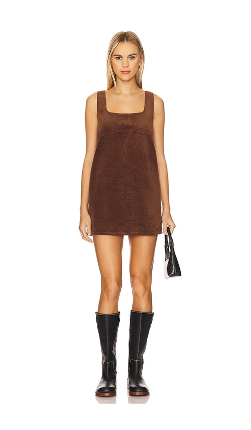 SIMONMILLER Sahara Corduroy Mini Dress in Brown.  XS. Also in L, M