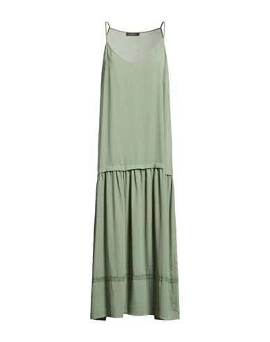 Elena Mirò Woman Maxi dress Sage green Size 10 Polyester