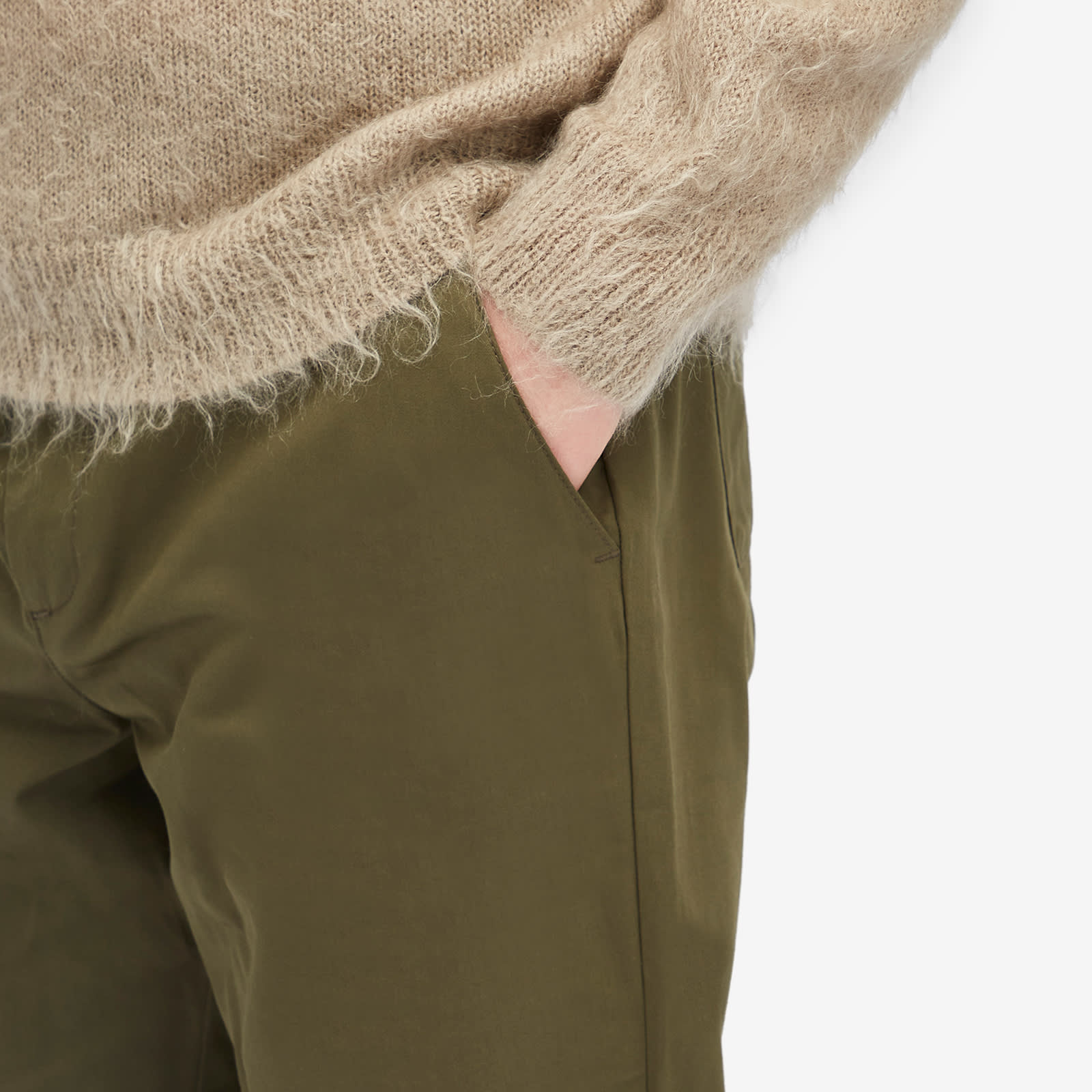 Men's Drawstring Trousers in Green