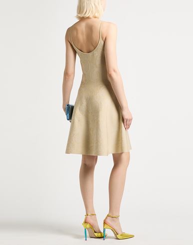 Woman Mini dress Beige Size 4 Viscose, Polyamide, Metallic Polyester, Elastane
