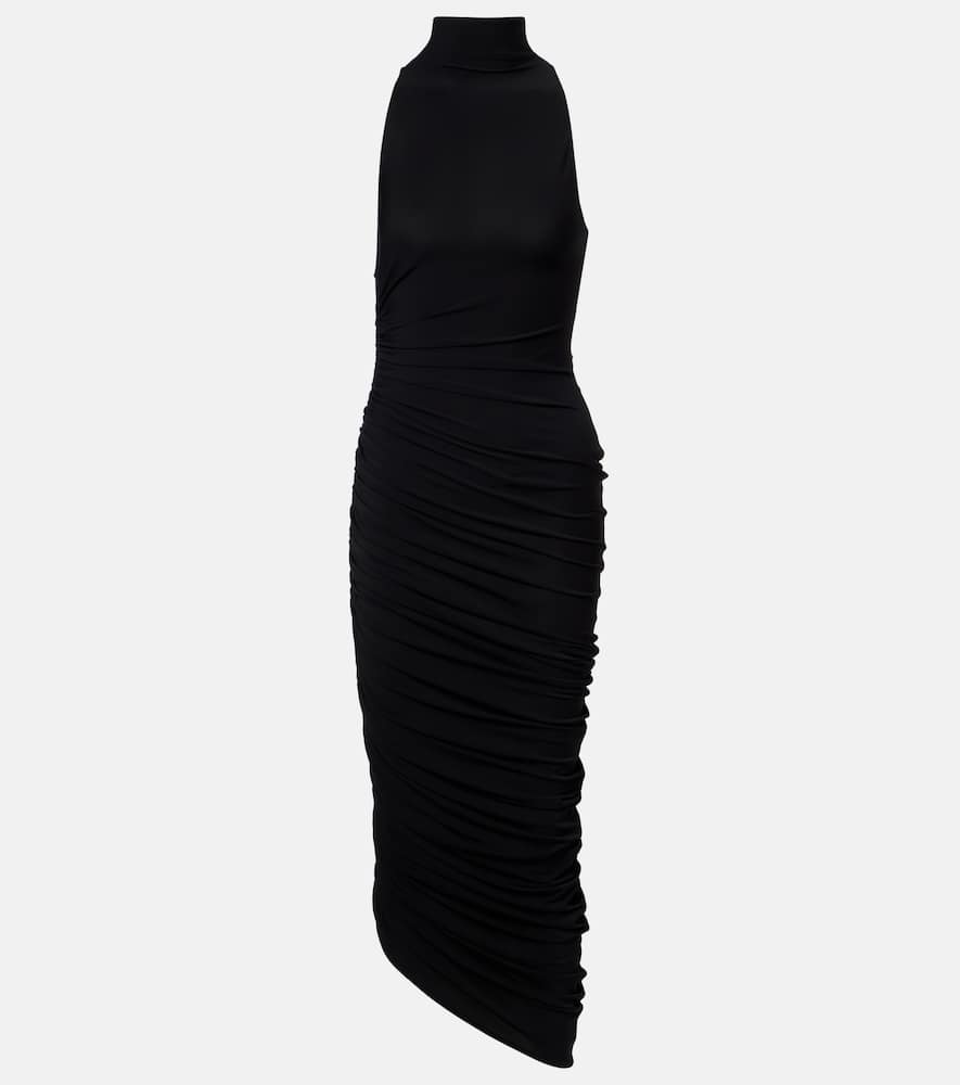 Piazza gathered jersey midi dress