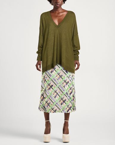 Woman Sweater Military green Size M Acrylic, Wool, Viscose