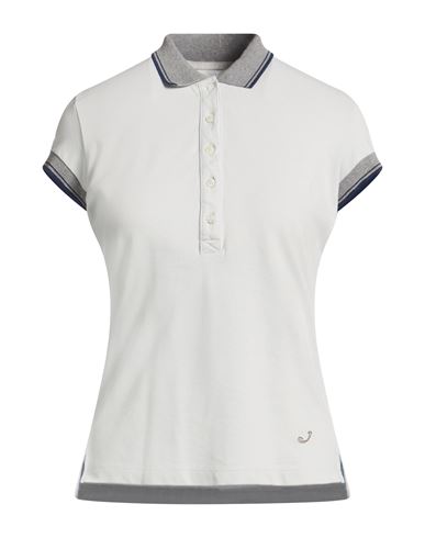 Jacob Cohёn Woman Polo shirt Light grey Size XS Cotton, Elastane