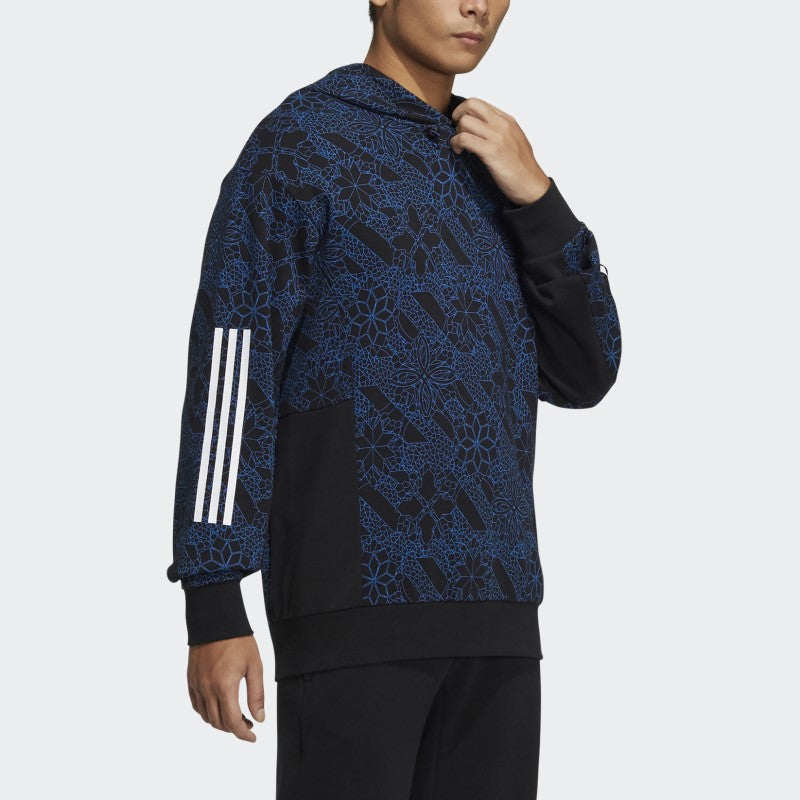 Men's Full Print Sports Pullover Navy Blue