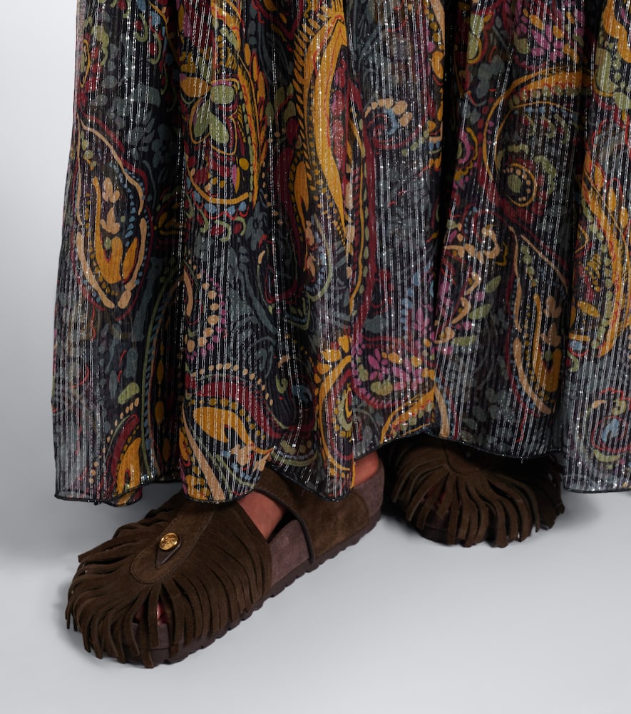 X Birkenstock Gizeh fringed suede sandals