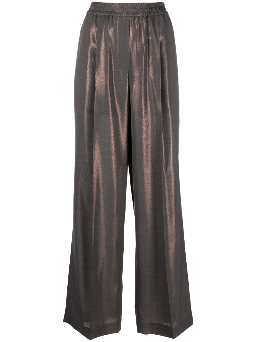 Wide-leg tailored trousers - Grey