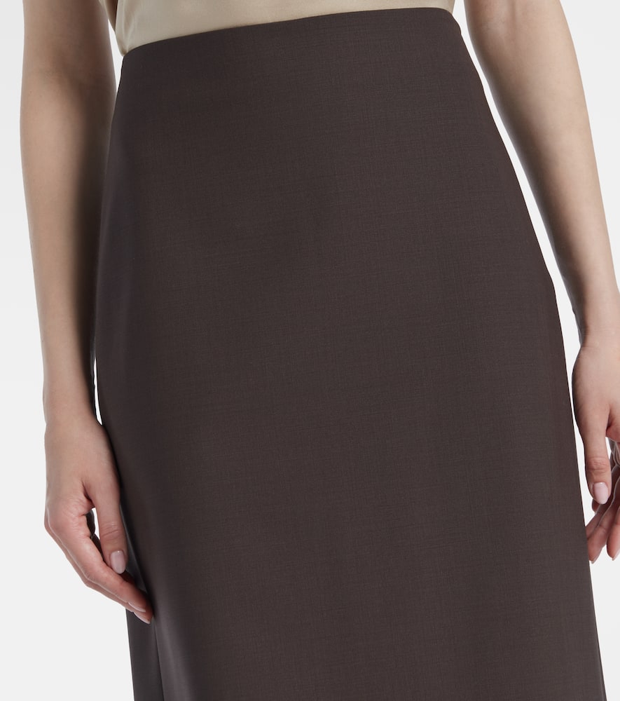 Wool-blend maxi skirt