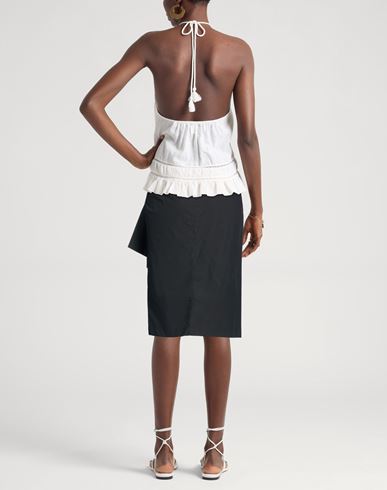 Woman Midi skirt Black Size 2 Cotton, Polyamide, Elastane