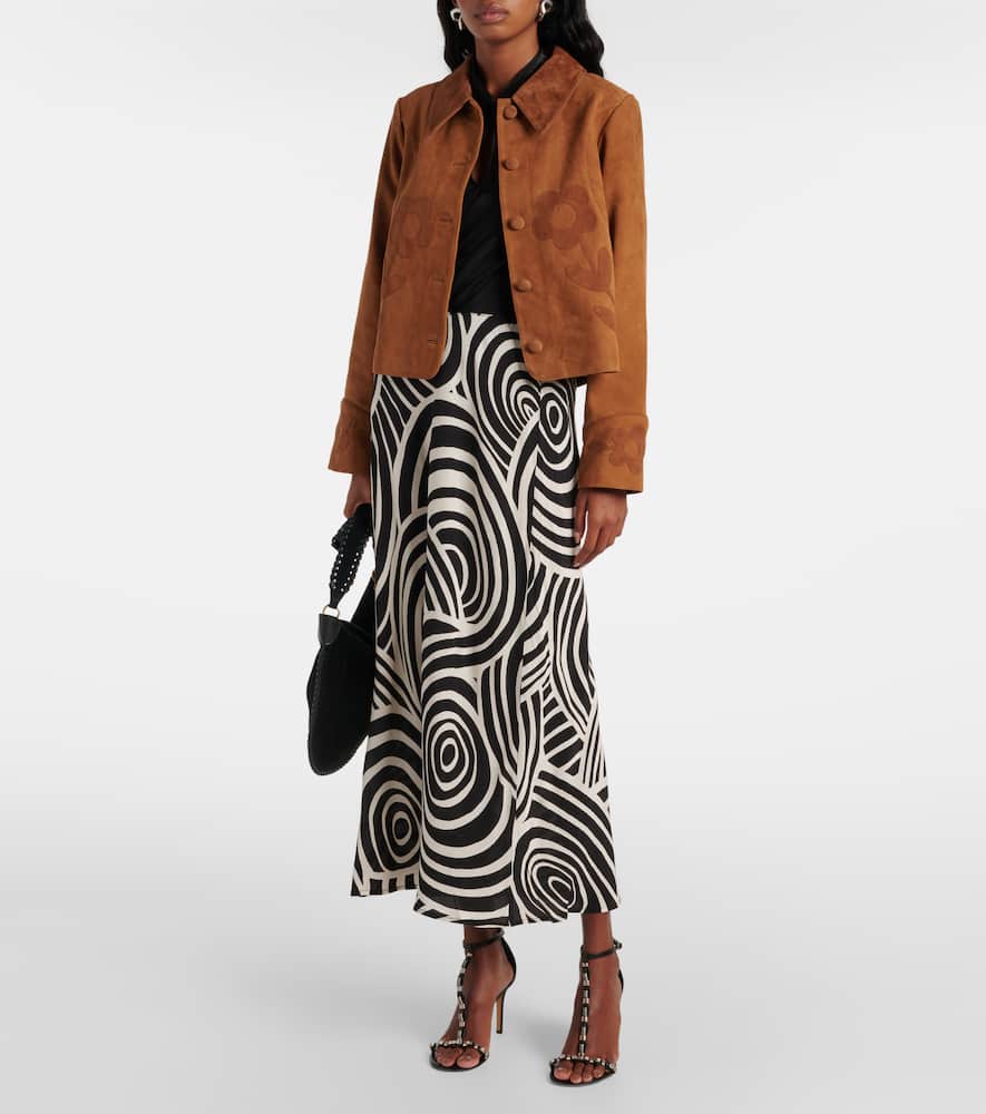 Dionne appliqué suede jacket