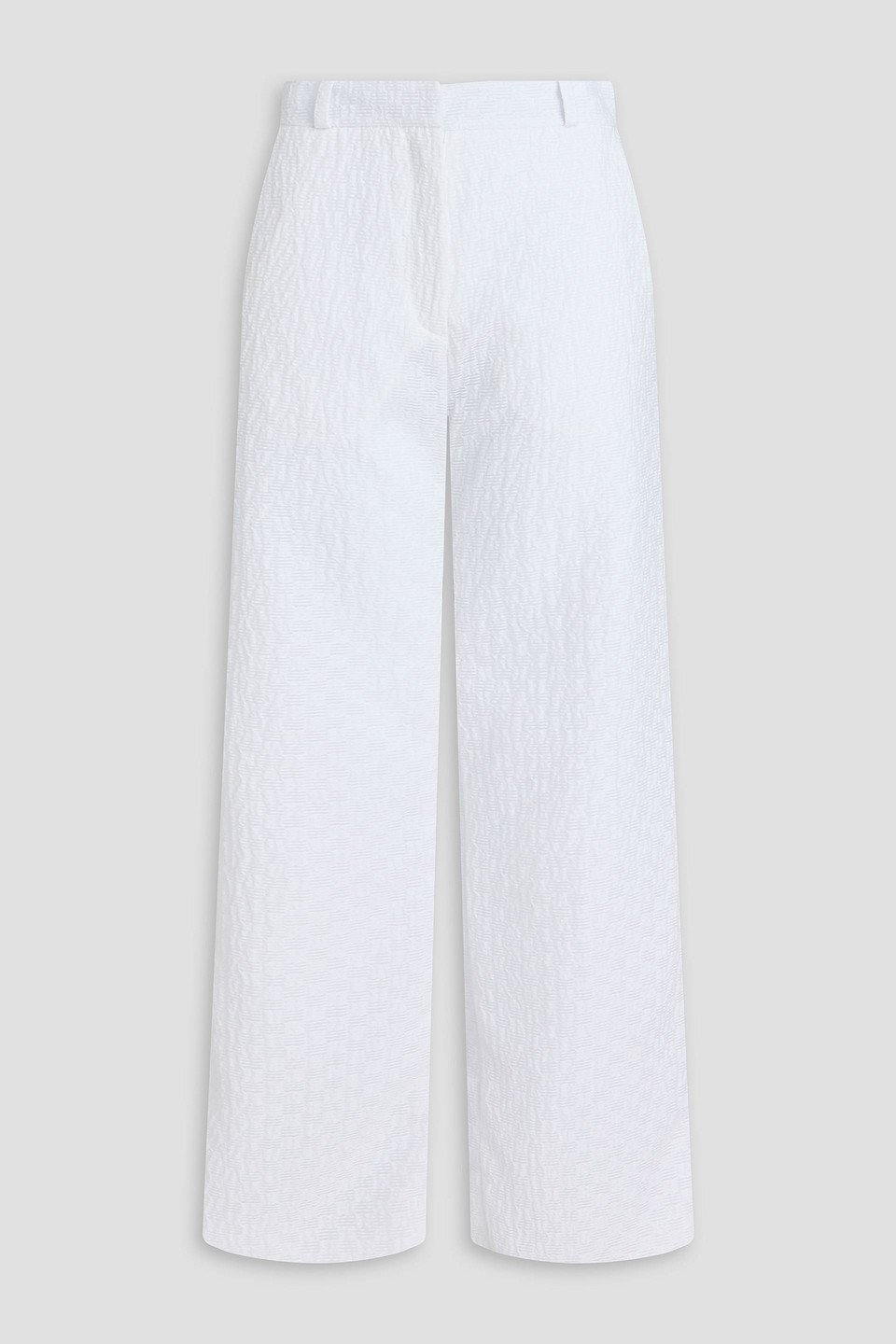 Filuca seersucker straight-leg pants - White - UK 6
