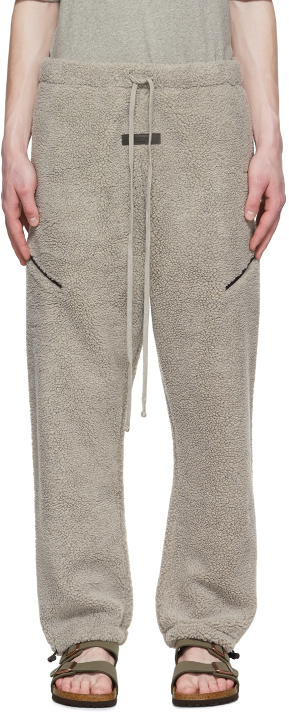 Gray Polyester Jogger Pants