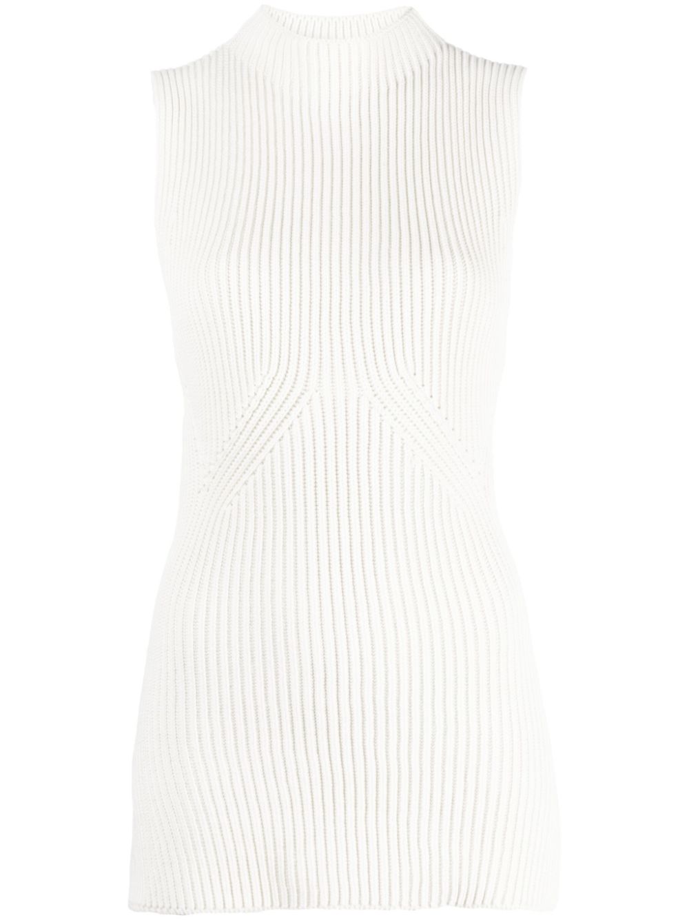 Open-back ribbed top - Neutrals