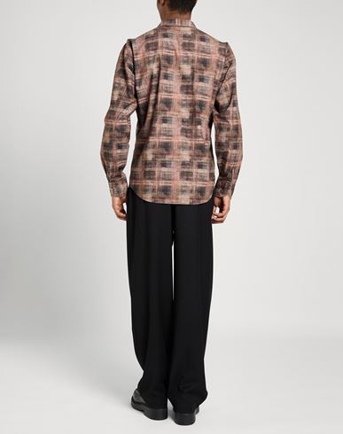 Man Shirt Brown Size 16 Cotton