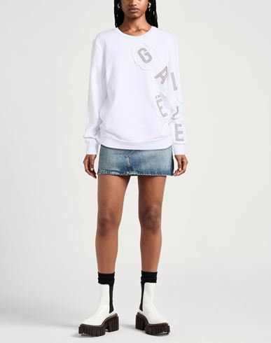 Woman Sweatshirt White Size 0 Cotton, Polyester, Elastane