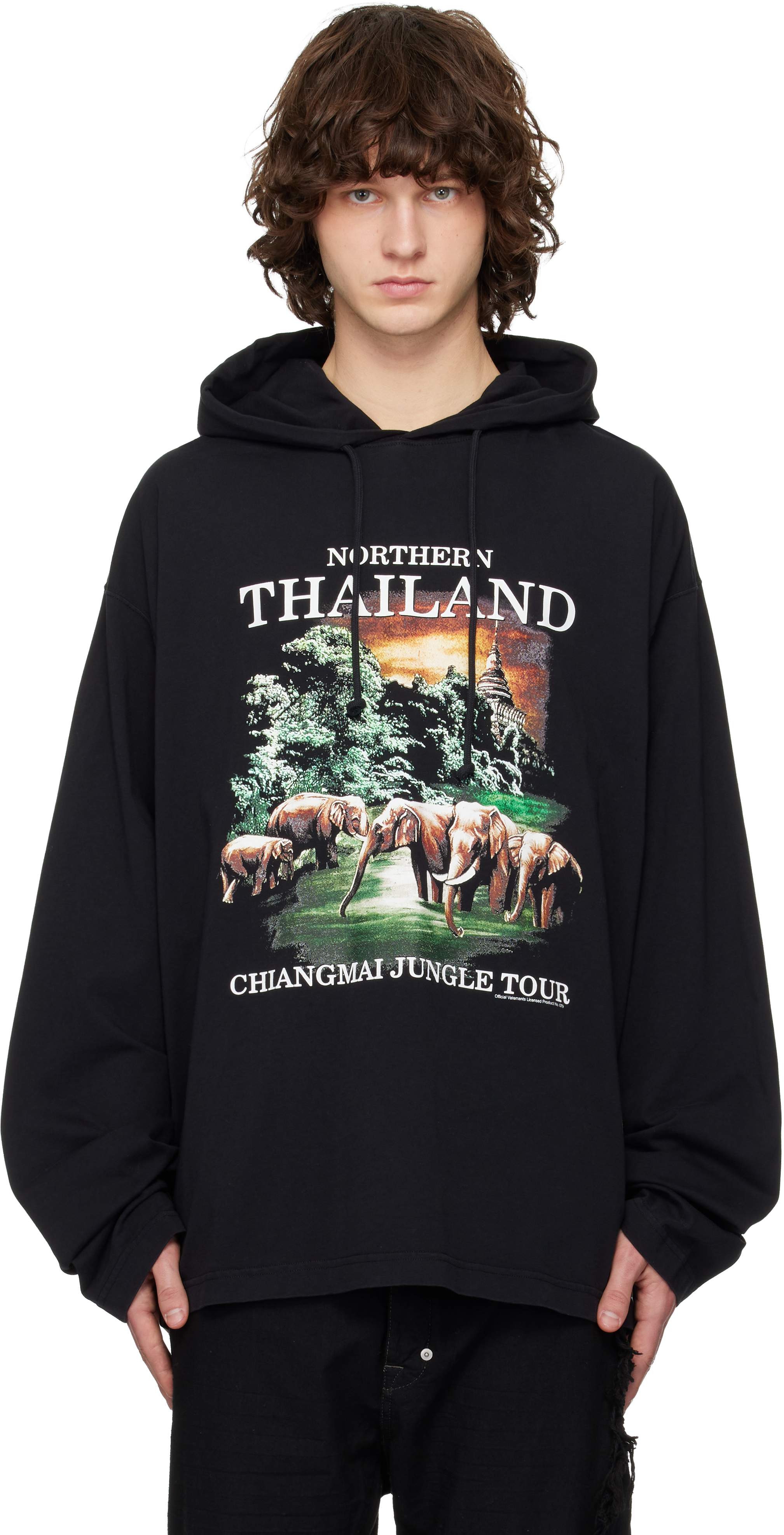 Black 'Thailand' Tourist Light Hoodie
