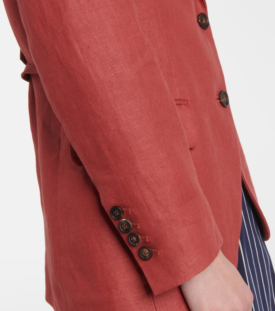 Hemp and linen gabardine blazer