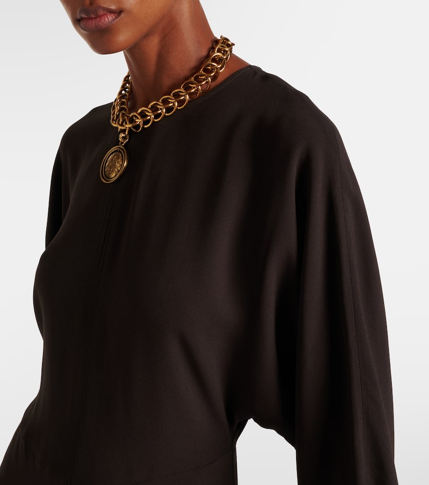 Hills cutout crêpe midi dress