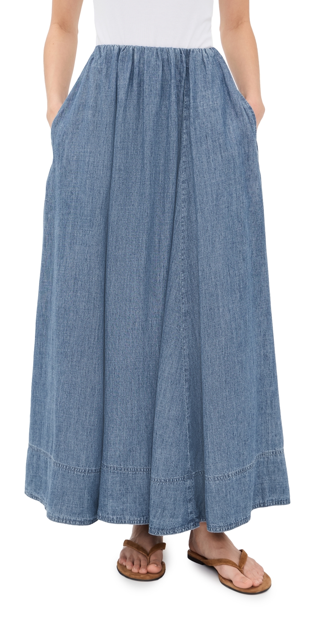 Tried & True Chambray Nera Skirt River