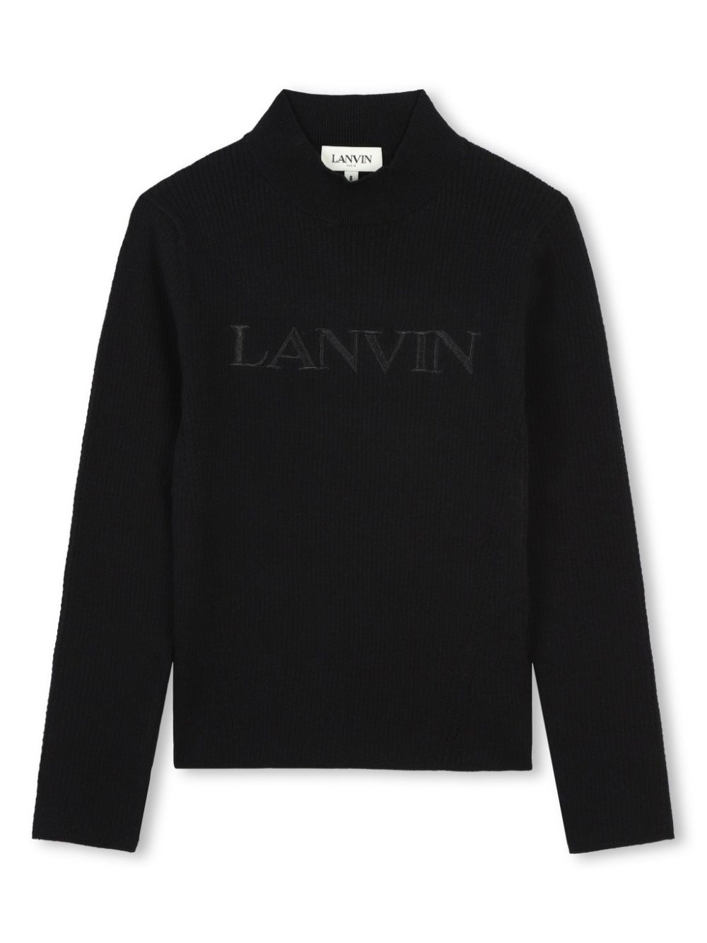 High-neck knit sweater - Black