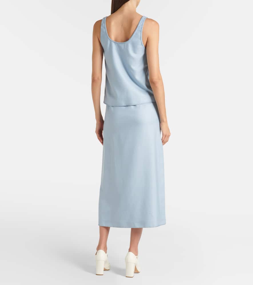 Muriel silk and wool tank top