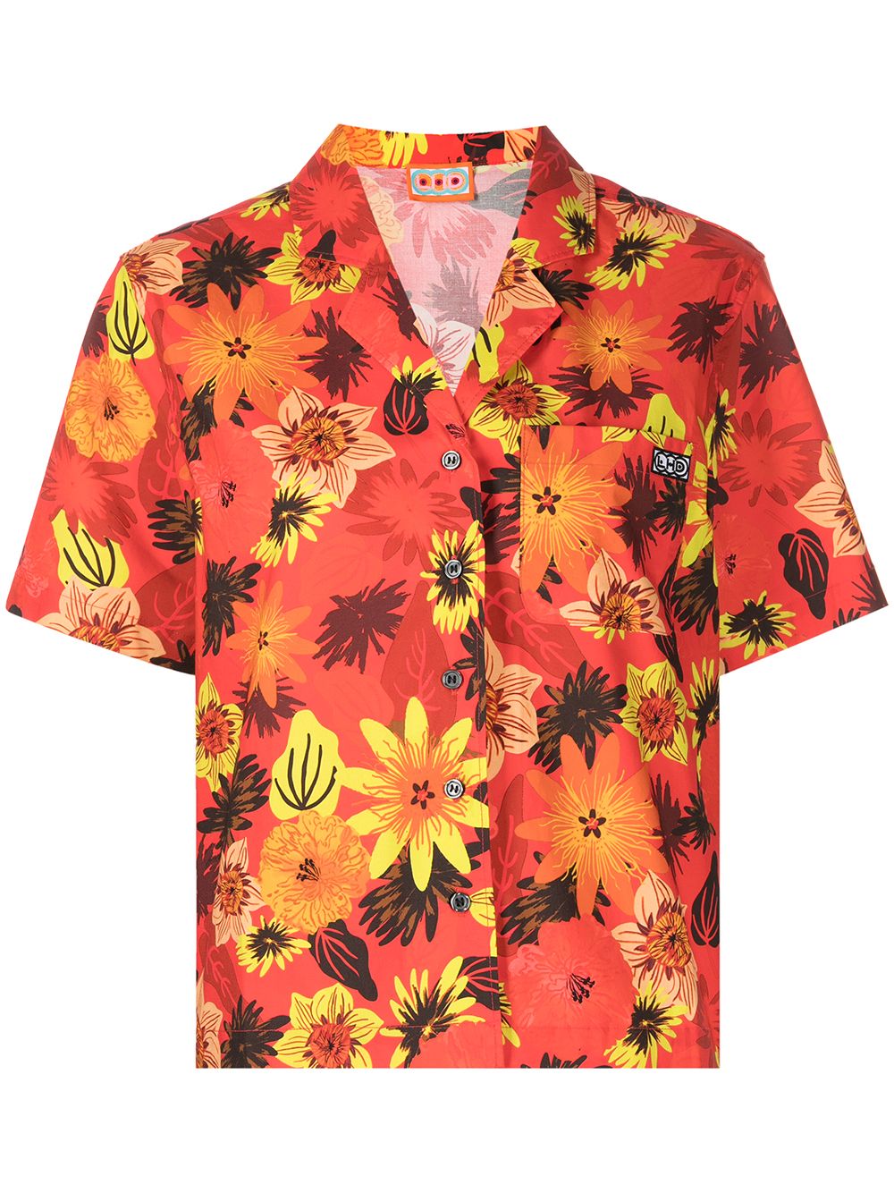 Escadaria floral-print shirt - Orange